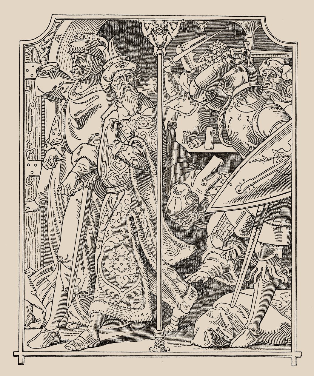 Nibelungové. Etzel a Kriemhild, 1840-1841. od Alfred Rethel