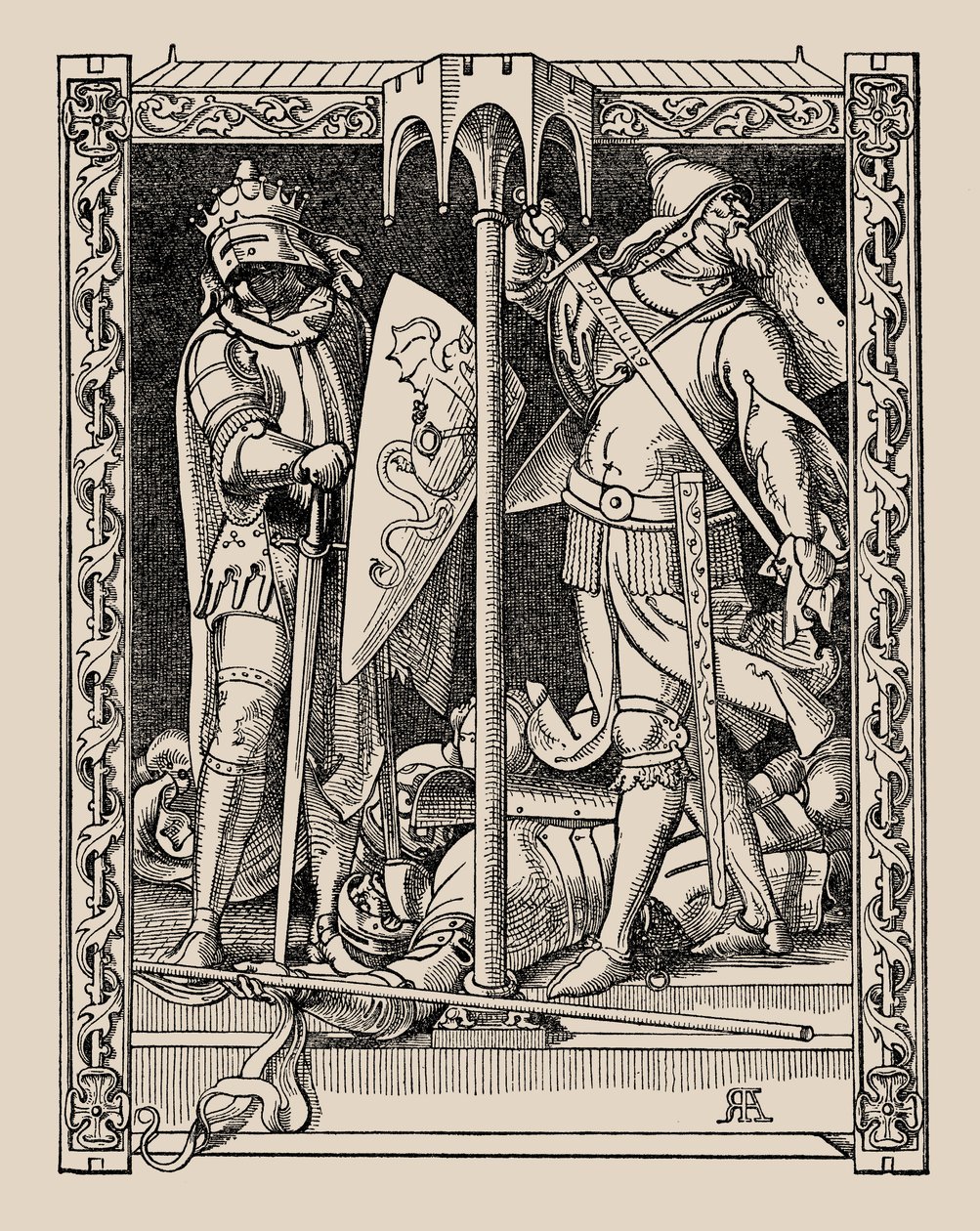 Die Nibelungen. Jak byli všichni muži Sir Dietrichs zabiti, 1840-1841. od Alfred Rethel
