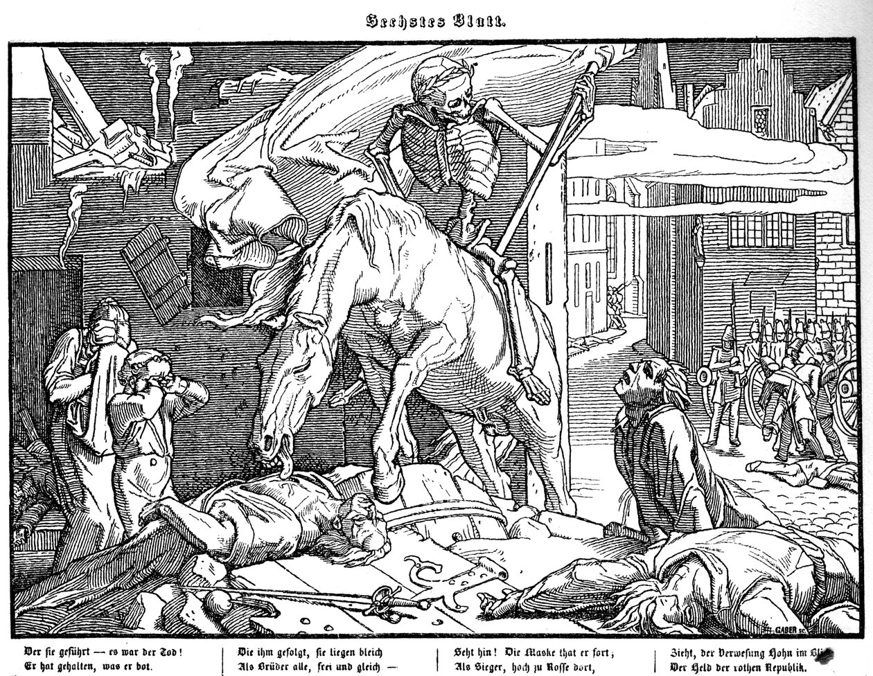 Totentanz 1848: Smrt jako republikánský hrdina od Alfred Rethel