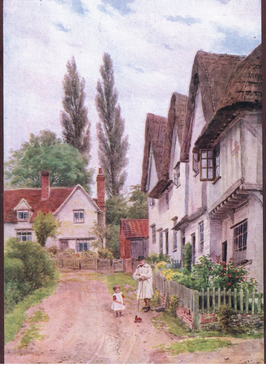 The Three Gables, Kersey, Suffolk, from The Cottages and the Village Life of Rural England vydané nakladatelstvím Dent & Sons Limited od Alfred Robert Quinton