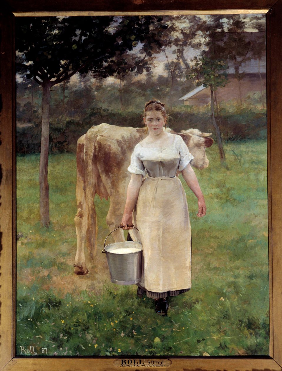 Manda Lametrie, farmářka. Obraz Alfreda Philippe Rolla (1846-1919) 1887 Ne. 2,14 x 1,61 m Paříž, musee d