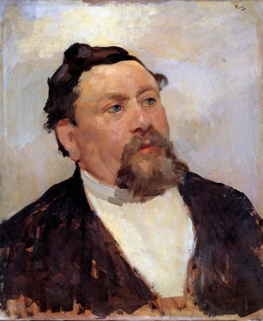 Portrét Armanda Fallierese (1841-1931) Prezident republiky tehdejší ministr veřejného vyučování Malba Alfreda Philippa Rolla (1846-1919) 19. století ne. 0,56x0,46m od Alfred Roll