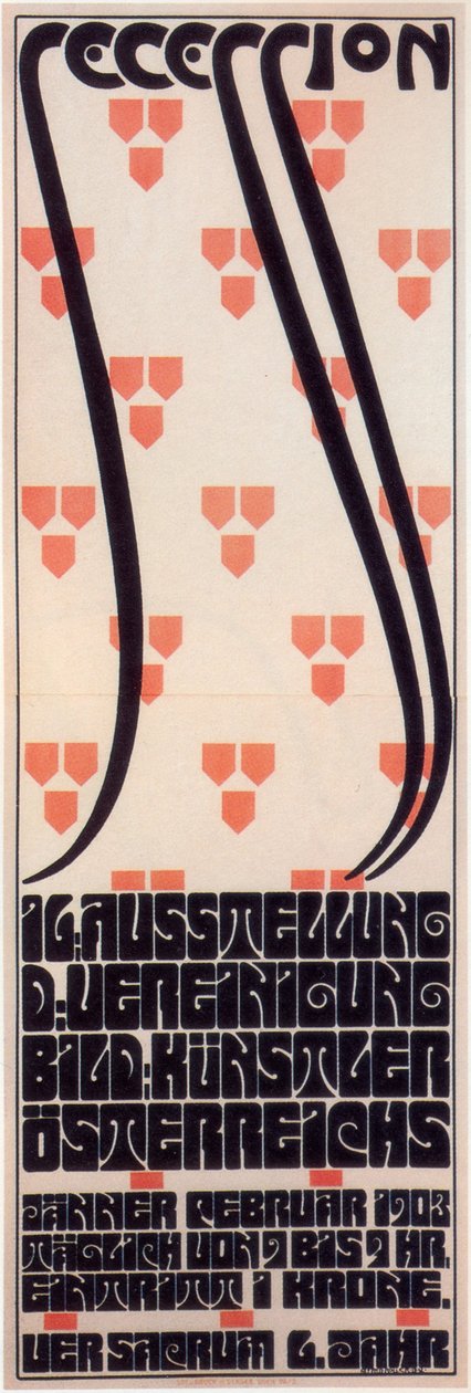 Plakát k výstavě vídeňské secese, 1903 od Alfred Roller
