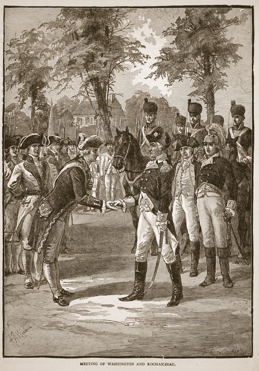 Setkání Washingtonu a Rochambeau, hospoda. 1896 od Alfred Rudolph Waud