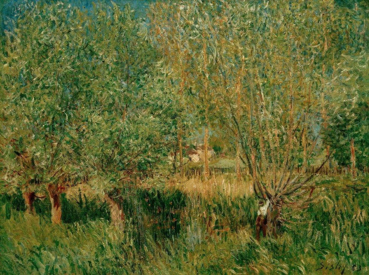 A.Sisley, pastviny na březích Orvanne od Alfred Sisley