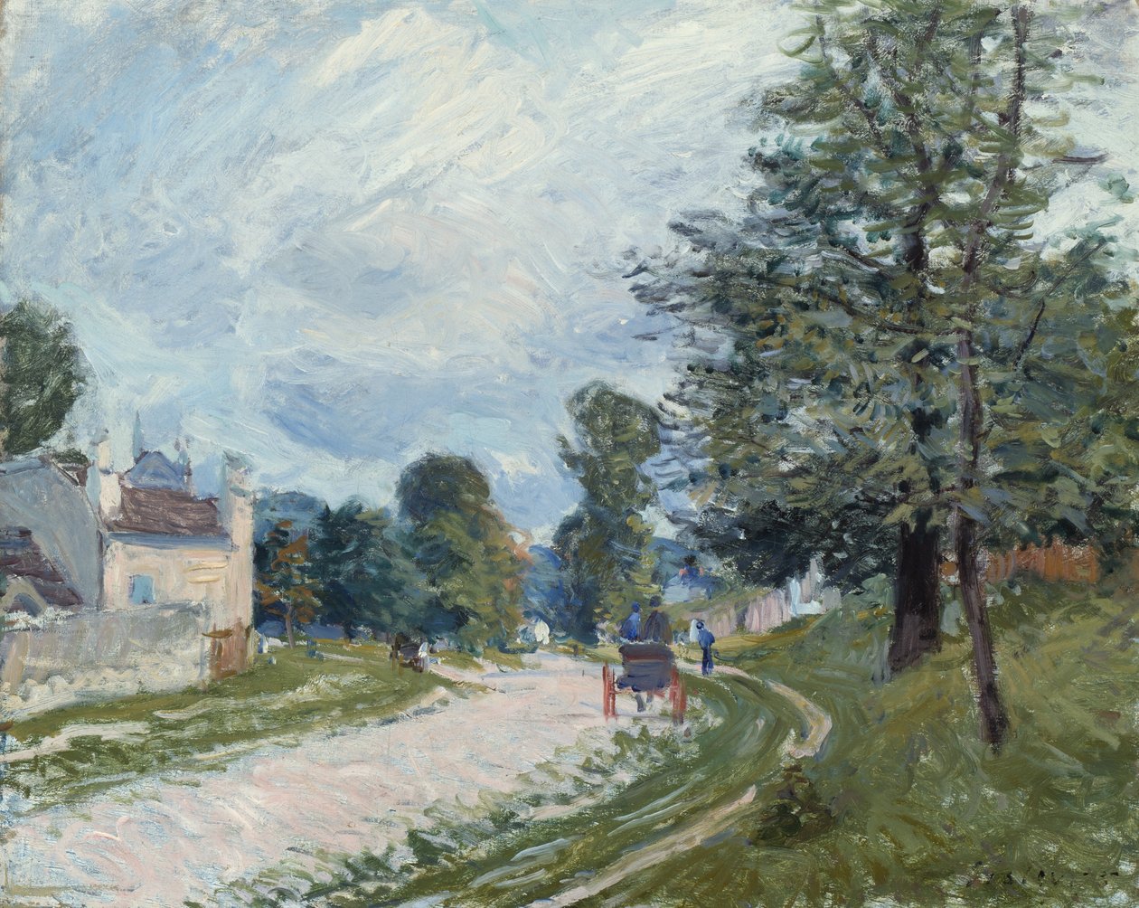 Zatáčka na silnici od Alfred Sisley
