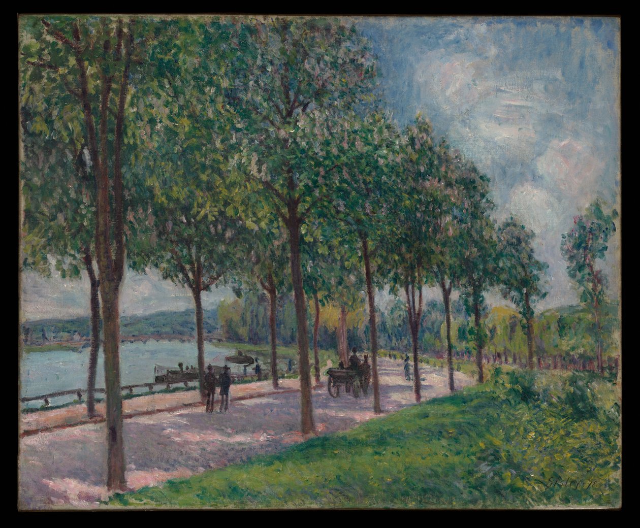 Alej kaštanů od Alfred Sisley