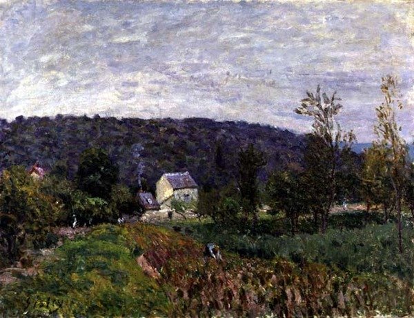 Podzimní večer na okraji Paříže od Alfred Sisley