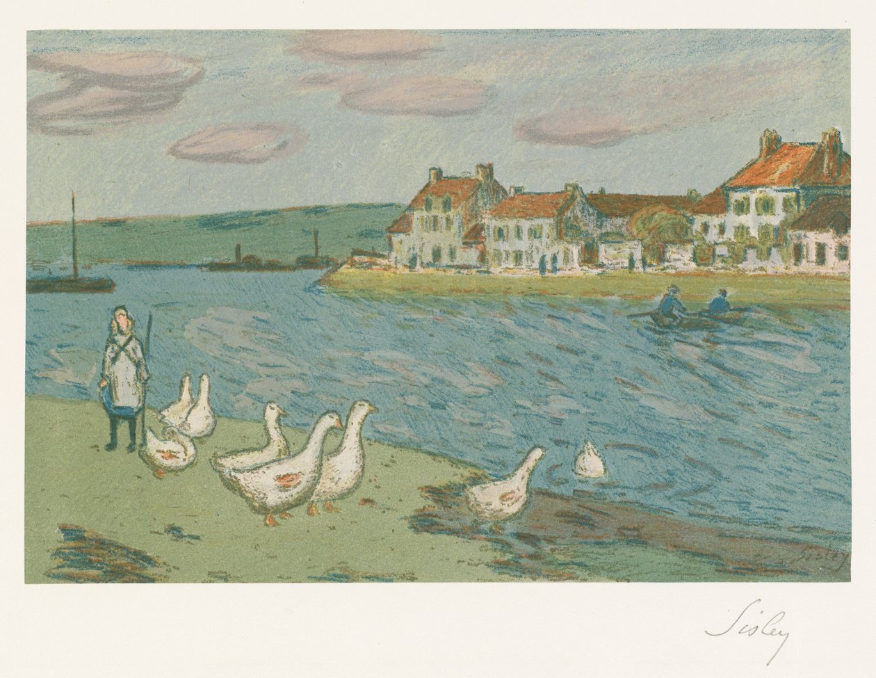 Břehy řeky od Alfred Sisley