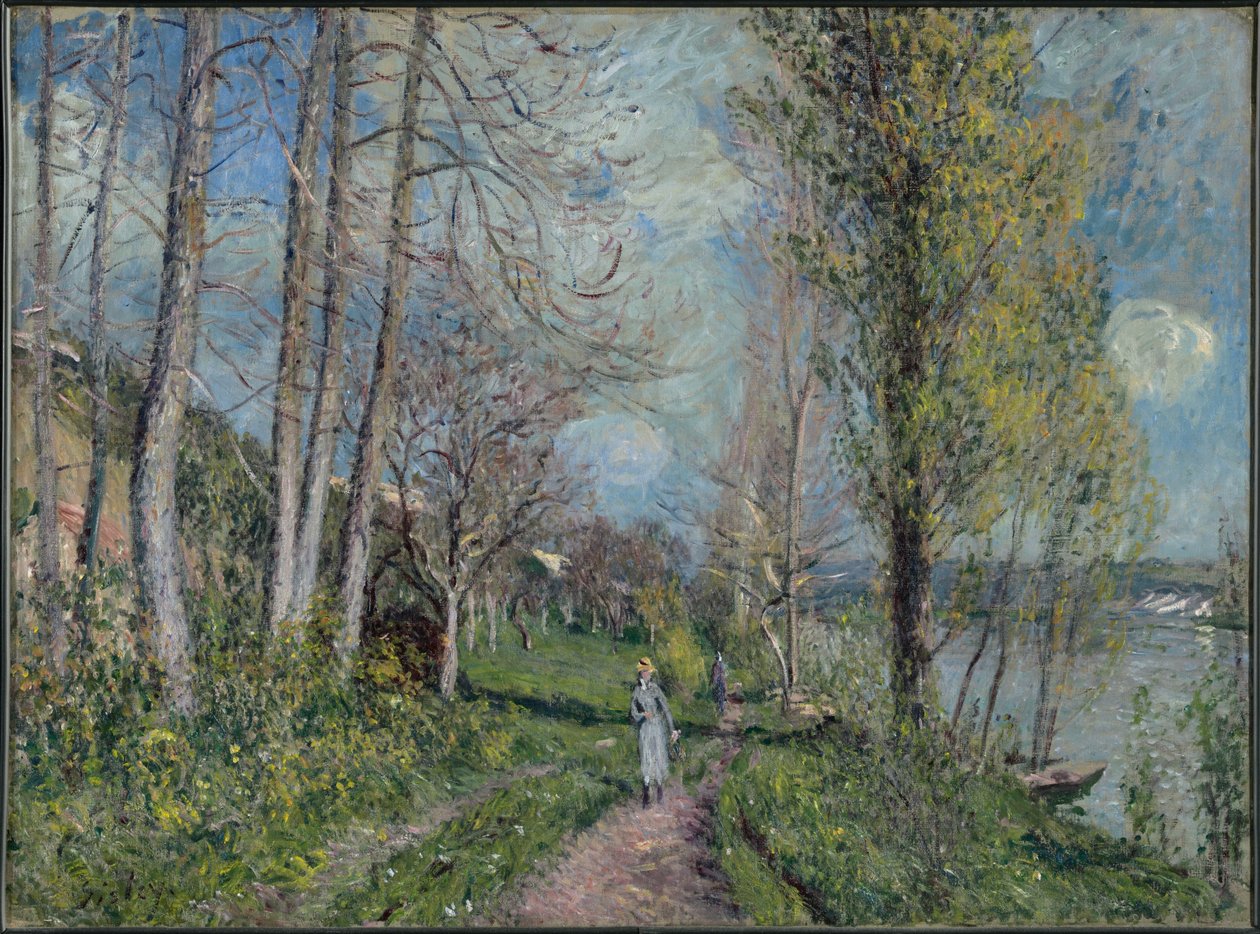 Břehy Seiny u By od Alfred Sisley