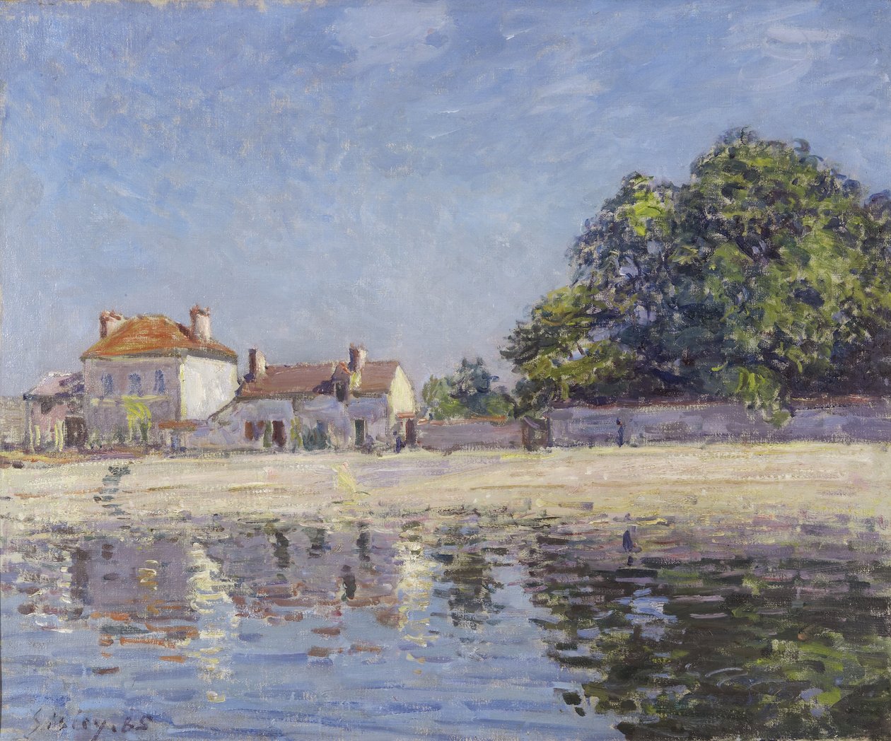 Bords du Loing, Saint-Mammes (Řeka Loing v Saint-Mammes), 1885 od Alfred Sisley