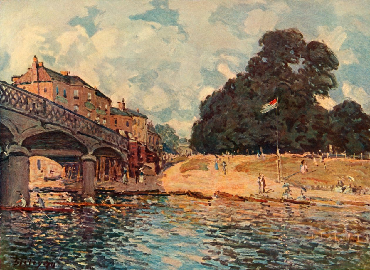 Most v Hampton Court, 1874, 1937. od Alfred Sisley