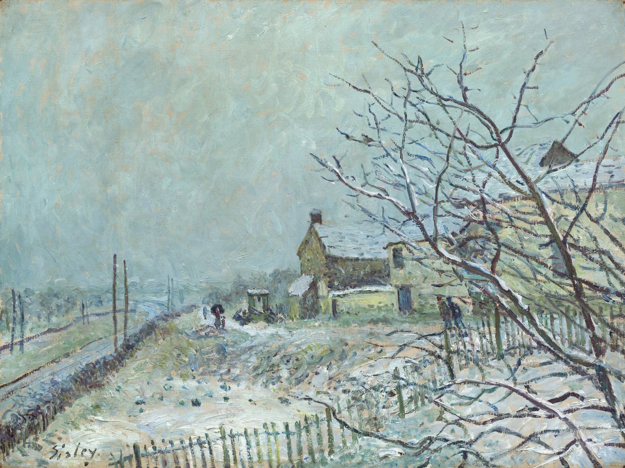 První sníh ve Veneux-Nadon, 1878. od Alfred Sisley