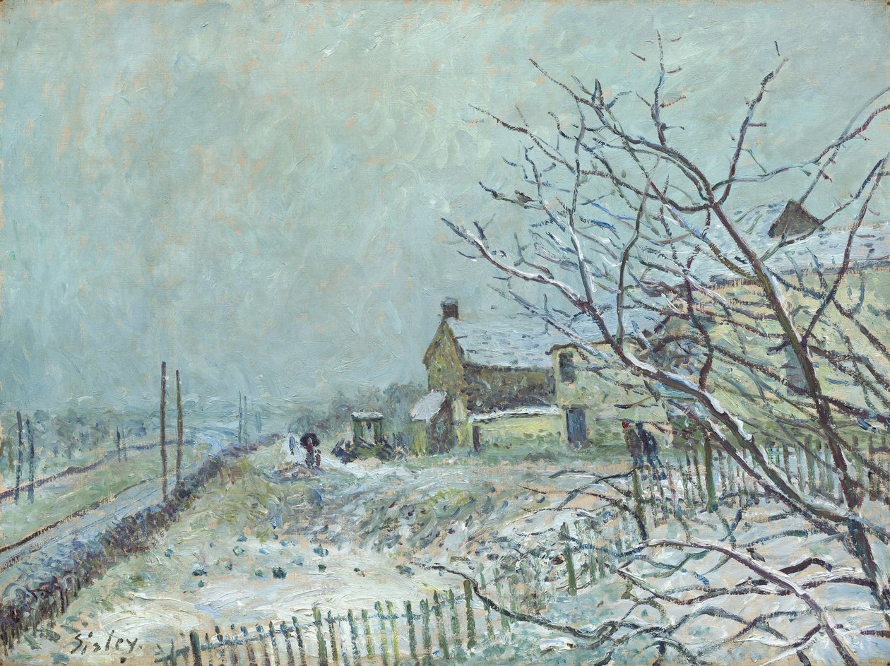 První sníh ve Veneux-Nadon, 1878 od Alfred Sisley