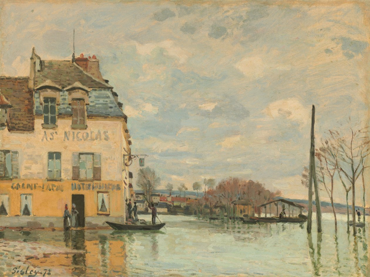 Povodeň v Port-Marly, 1872. od Alfred Sisley