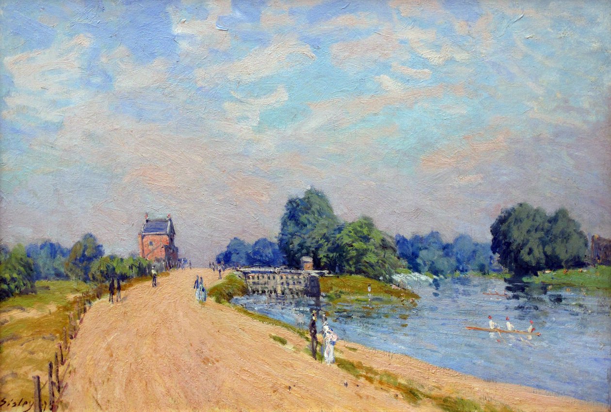 Hampton Court Road od Alfred Sisley