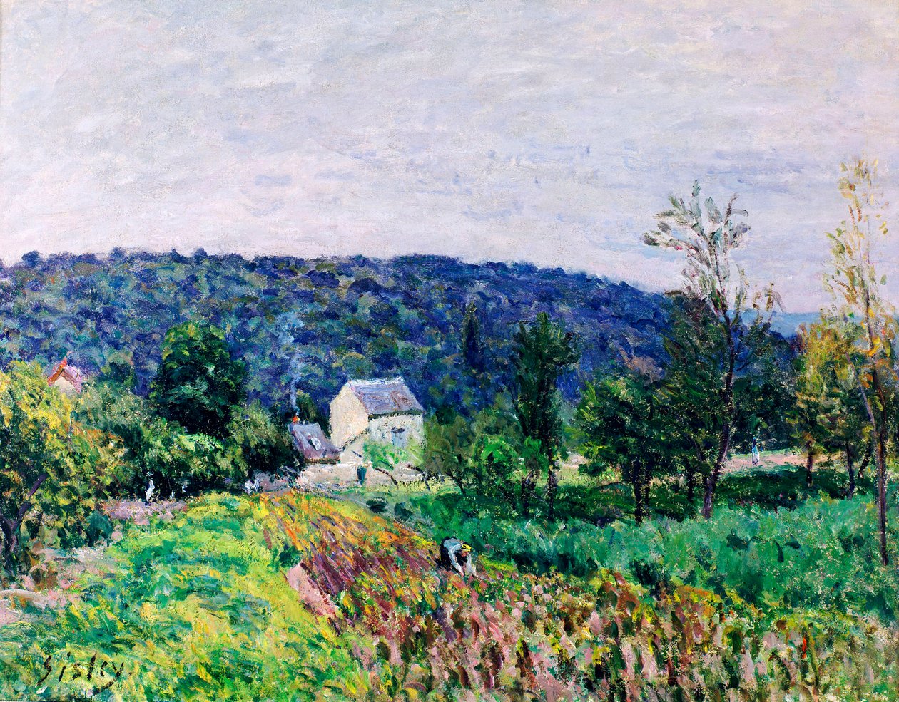 Kopce obklopující Paříž, 1879 od Alfred Sisley