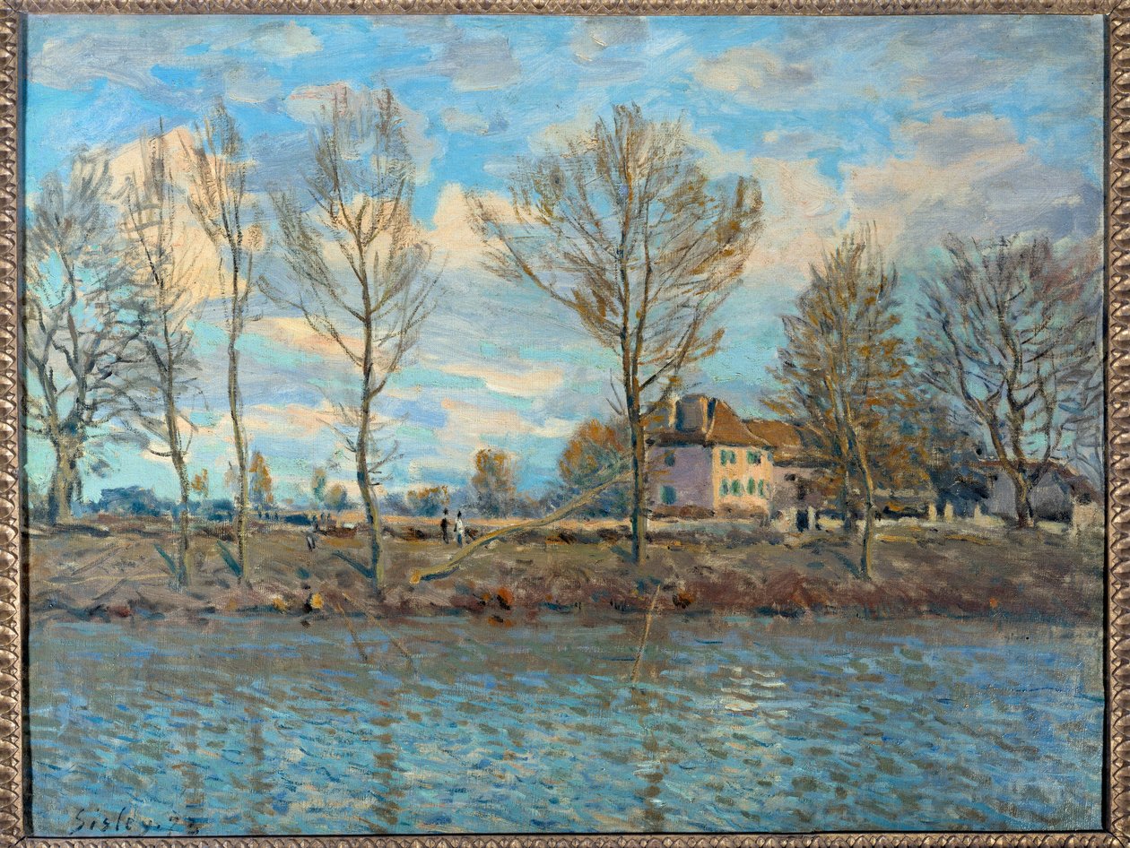 Ostrov velkého jatte; Neuilly-sur-Seine. Obraz Alfreda Sisleyho od Alfred Sisley
