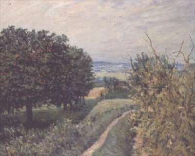 Na vinicích v Louveciennes od Alfred Sisley