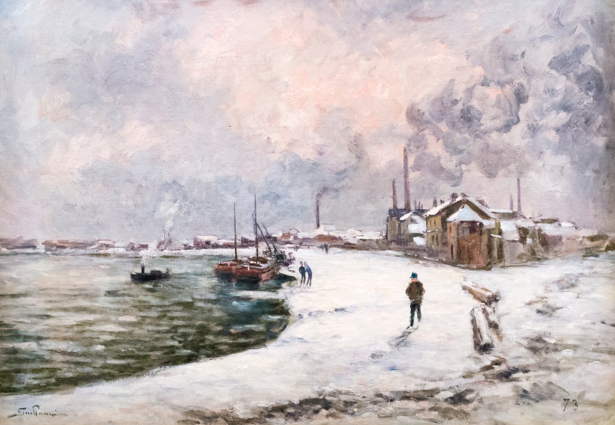 Ivry ve sněhu od Alfred Sisley