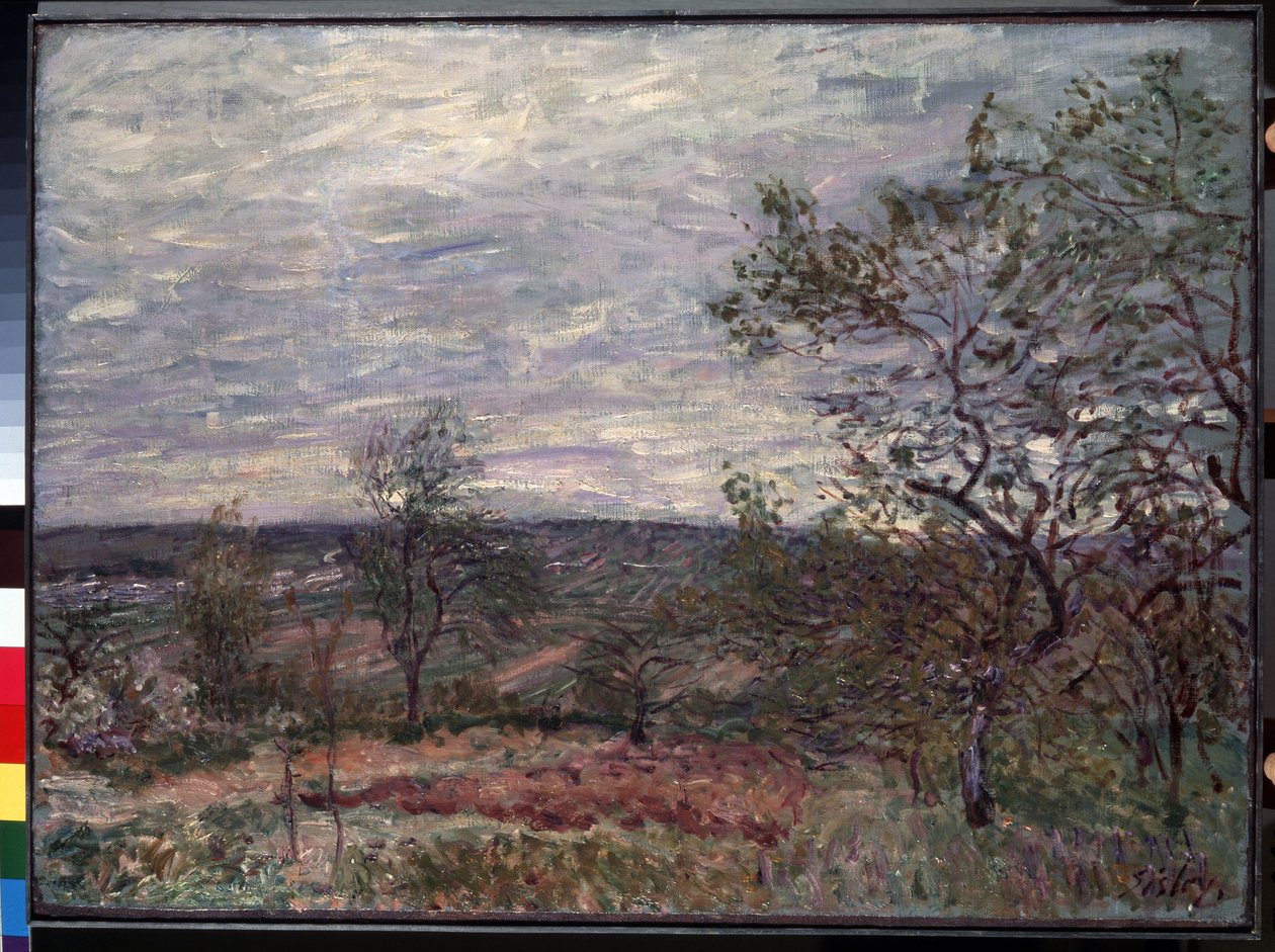 ""Journee de vent a Veneux"" (Větrný den ve Veneux) Obraz Alfreda Sisleyho (1839-1899) 1882 (impresionismus) Muzeum Ermitáž, Petrohrad (Saint-Petersburg) od Alfred Sisley