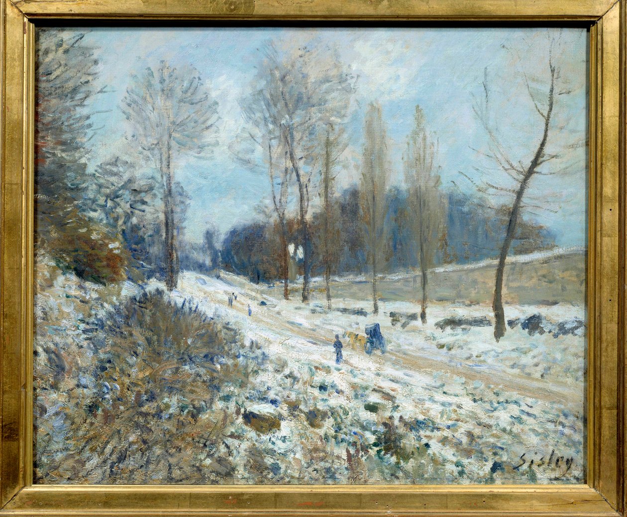 Côte du Coeur-Volant v Marly pod sněhem Malba Alfreda Sisleyho (1839-1899) 1877 Ne. 0,46x0,55 m Paříž, muzeum Orsay od Alfred Sisley