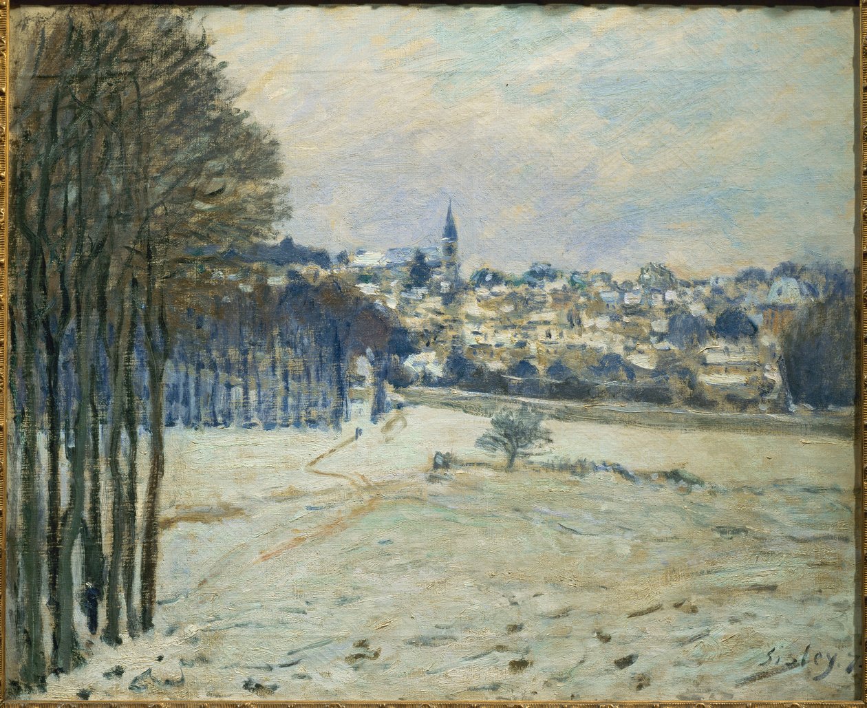 La neige a Marly-le-Roi ... (malba na plátně) od Alfred Sisley