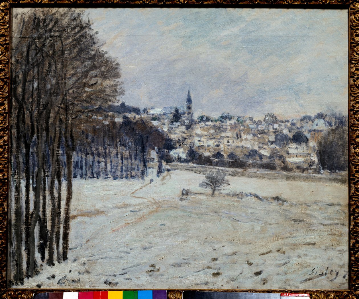 La neige a Marly Painting od Alfreda Sisleyho (1839-1899) 1875 Sun. 0,46x0,56 m Paříž, musee d