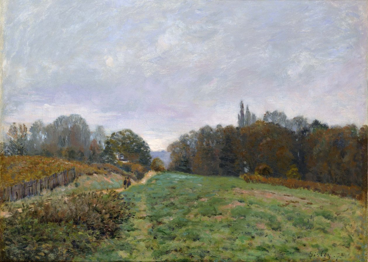 Krajina v Louveciennes, 1873 od Alfred Sisley