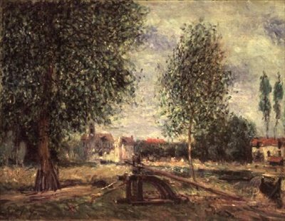 Krajina v Moret-sur-Loing od Alfred Sisley