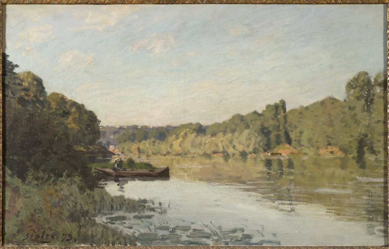 Krajina z Bougivalu od Alfred Sisley