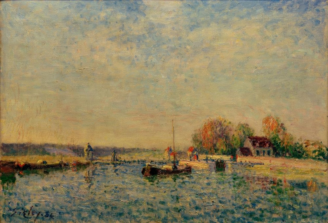 Loingský kanál od Alfred Sisley