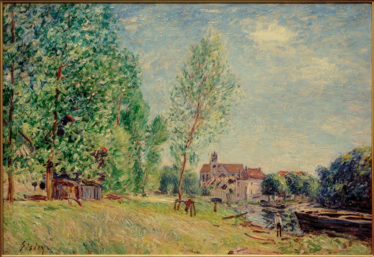 Moret - loděnice v Matratu od Alfred Sisley