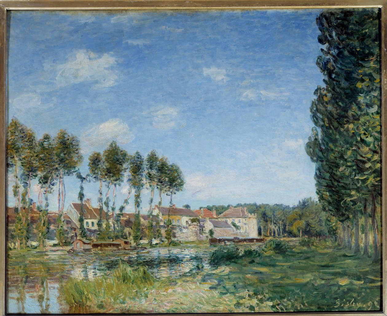 Moret, břehy Loingu. Obraz Alfreda Sisleyho (1839-1899) od Alfred Sisley