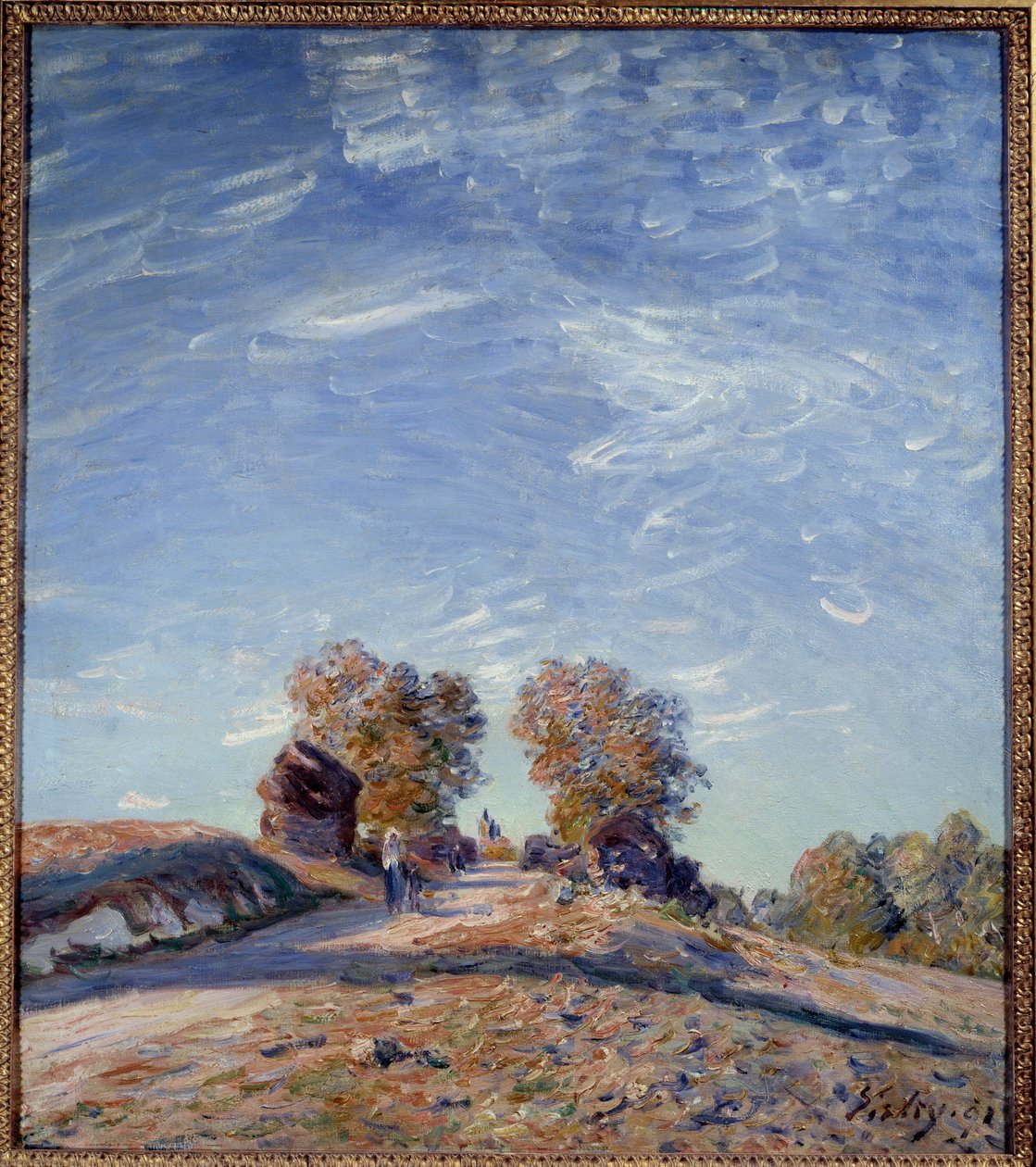 Cesta stoupající ke slunci. Obraz Alfreda Sisleyho (1839 - 1899) od Alfred Sisley