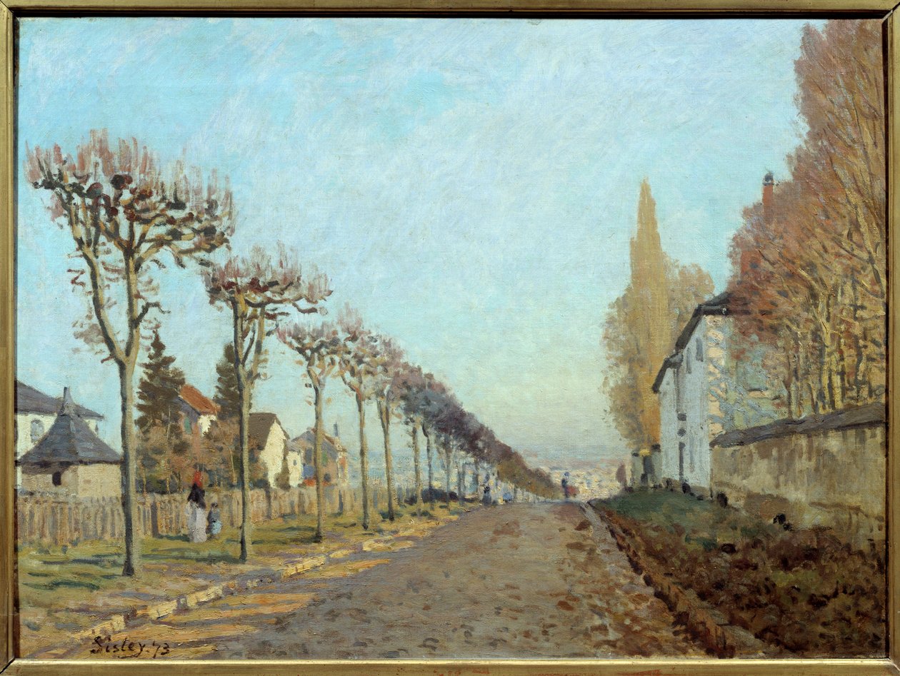 Cesta ke stroji, Louveciennes. Obraz Alfreda Sisleyho (1839-1899) od Alfred Sisley