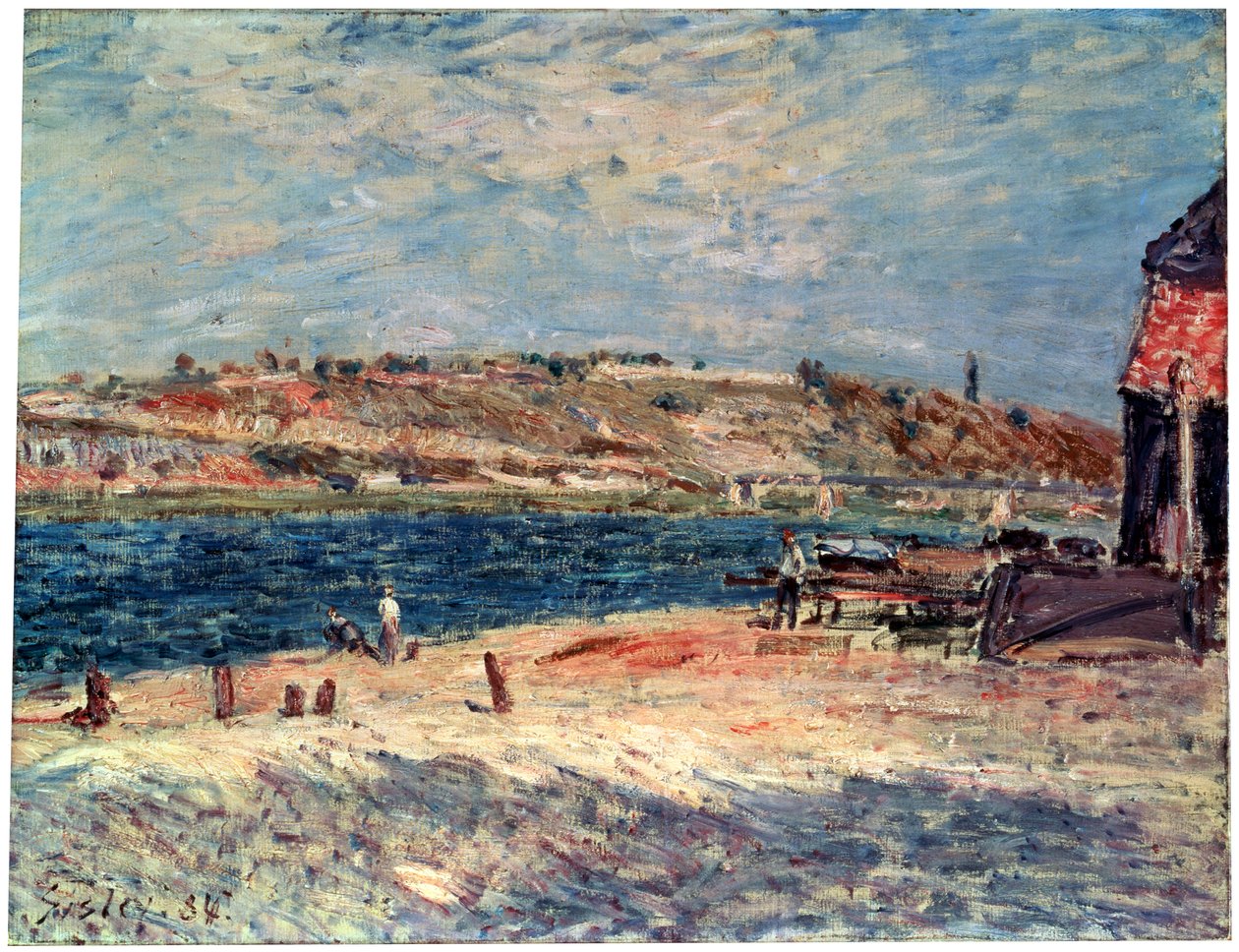 River Banks v Saint-Mammès, 1884. od Alfred Sisley
