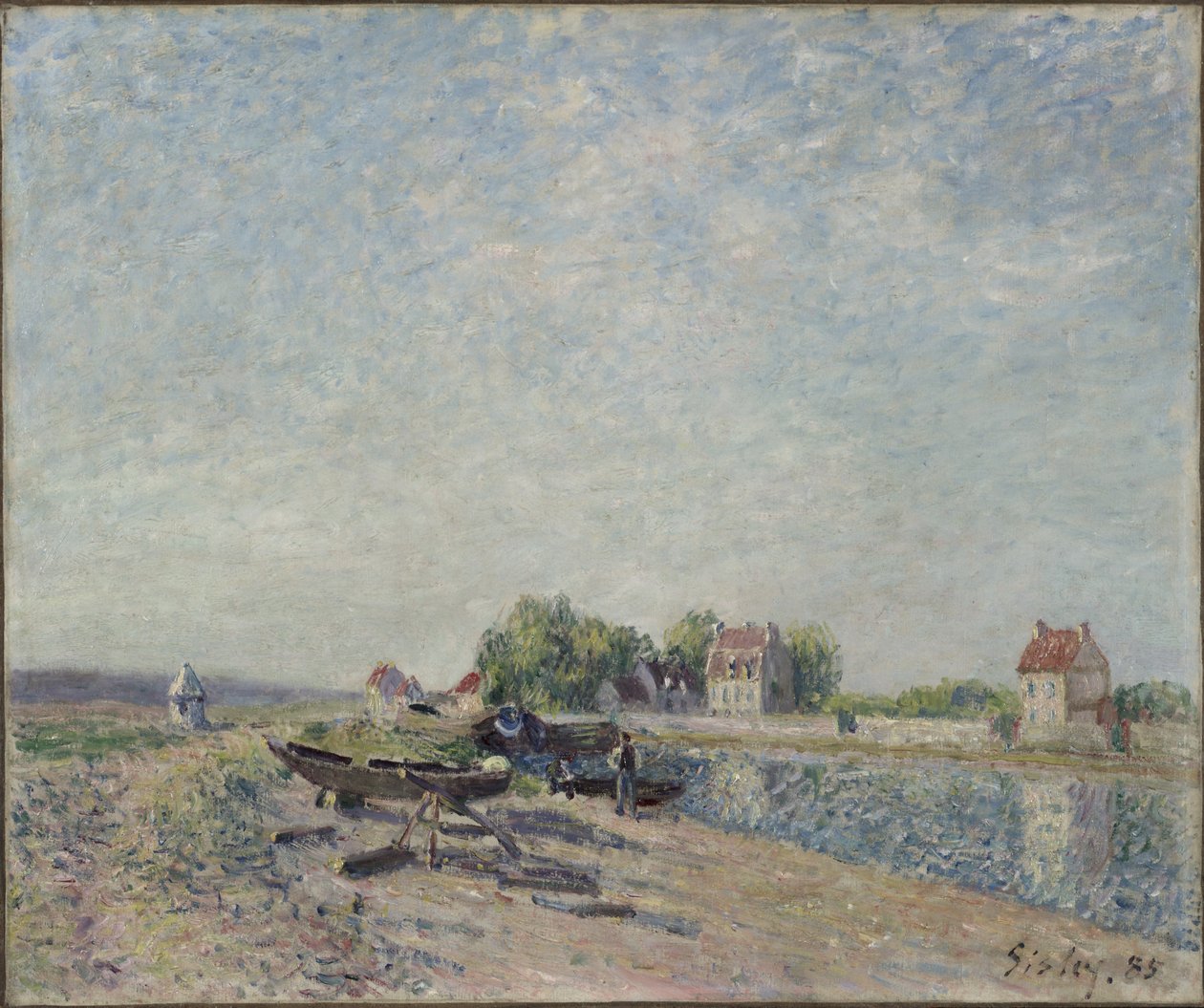 Saint-Mammes, kanál Loing od Alfred Sisley