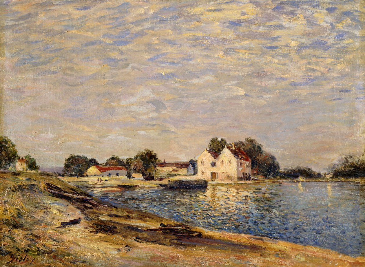 Saint-Mammes, na břehu Loing; Saint-Mammes, břehy Loingu, 1884 od Alfred Sisley