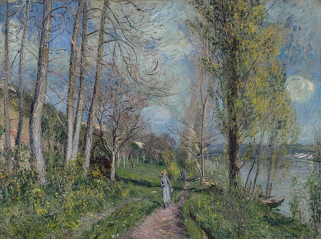 Břehy Seiny v By. Kolem roku 1880-81 od Alfred Sisley