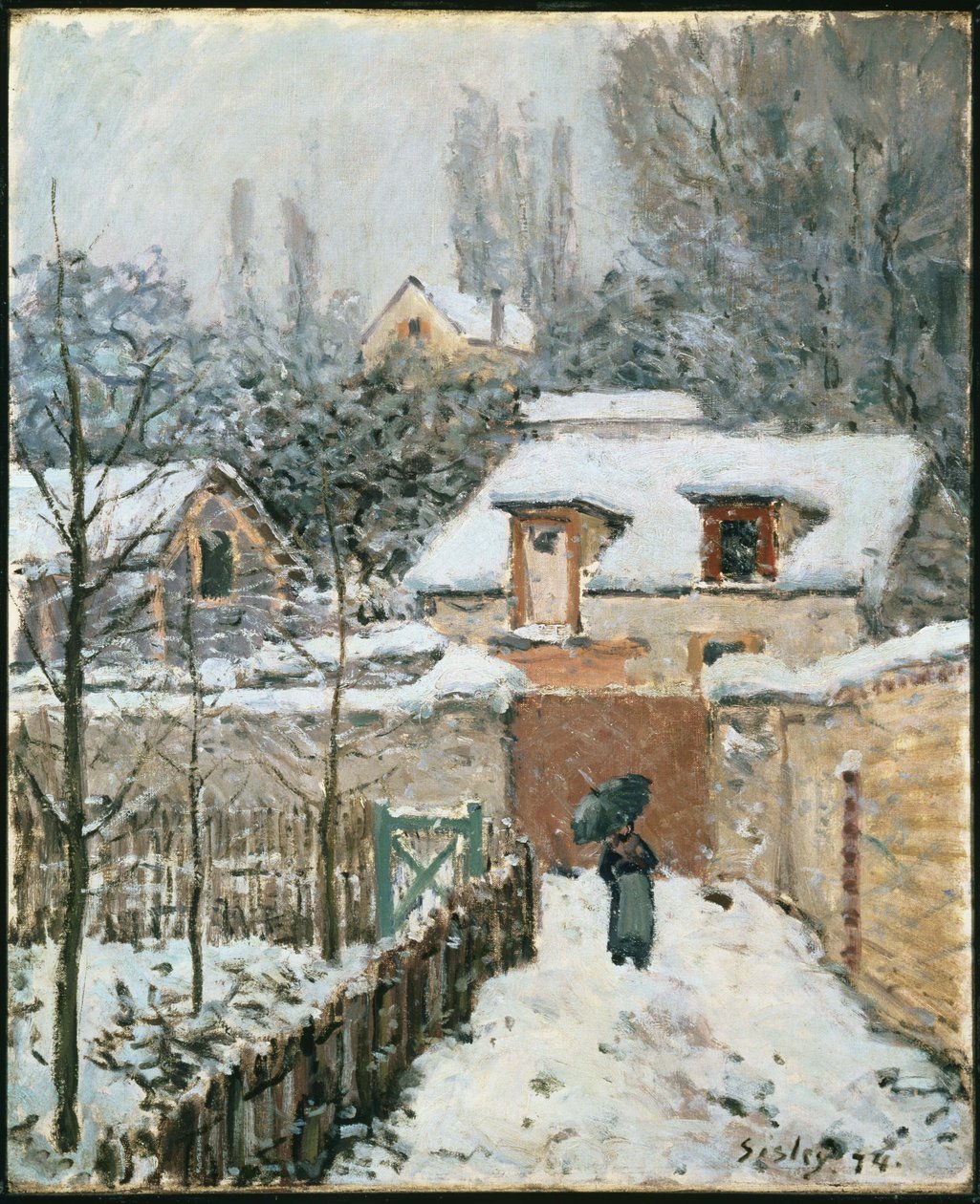 Sníh v Louveciennes od Alfred Sisley