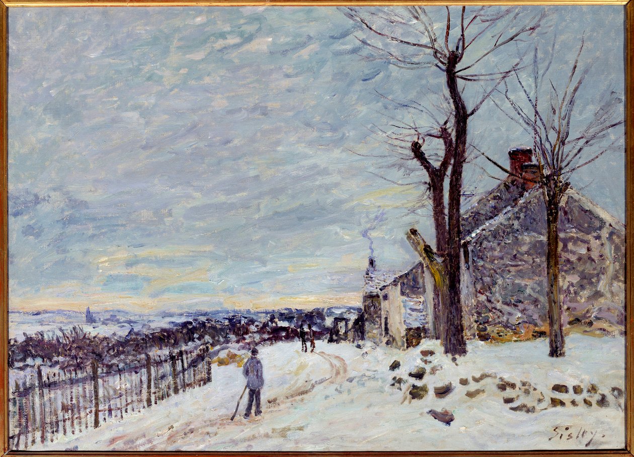 Sněhové počasí ve Veneux-Nadon (Veneux Nadon en Seine et Marne). Obraz Alfreda Sisleyho (1839 - 1899) od Alfred Sisley