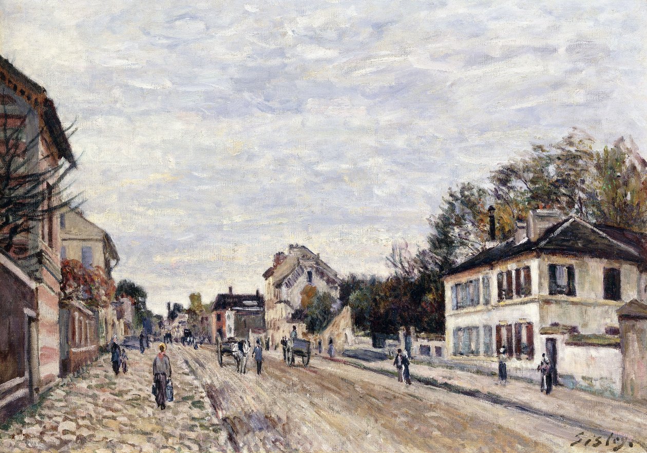 Pouliční scéna v Marly, 1876 od Alfred Sisley