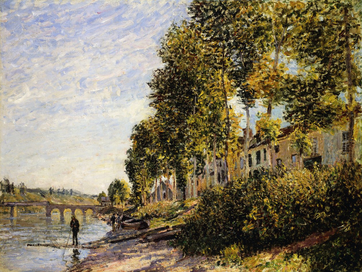 Slunečné ráno v Saint Mammes; Ranní slunce v Saint-Mammes, 1884 od Alfred Sisley
