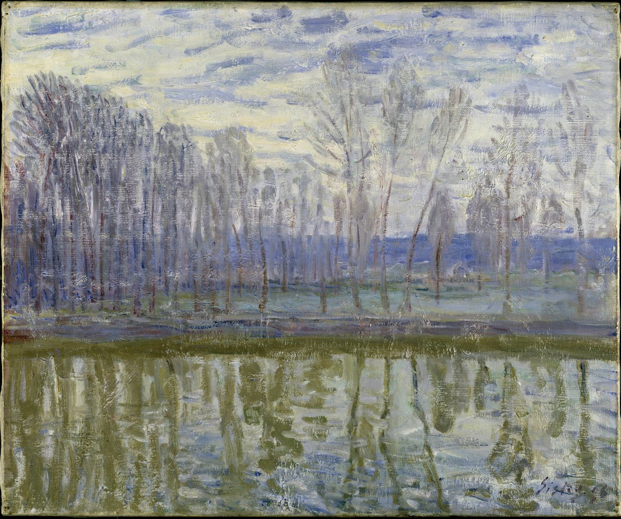 Sur les rives du Loing - Na pobřeží Loing, Sisley, Alfred (1839-1899). Olej na plátně od Alfred Sisley