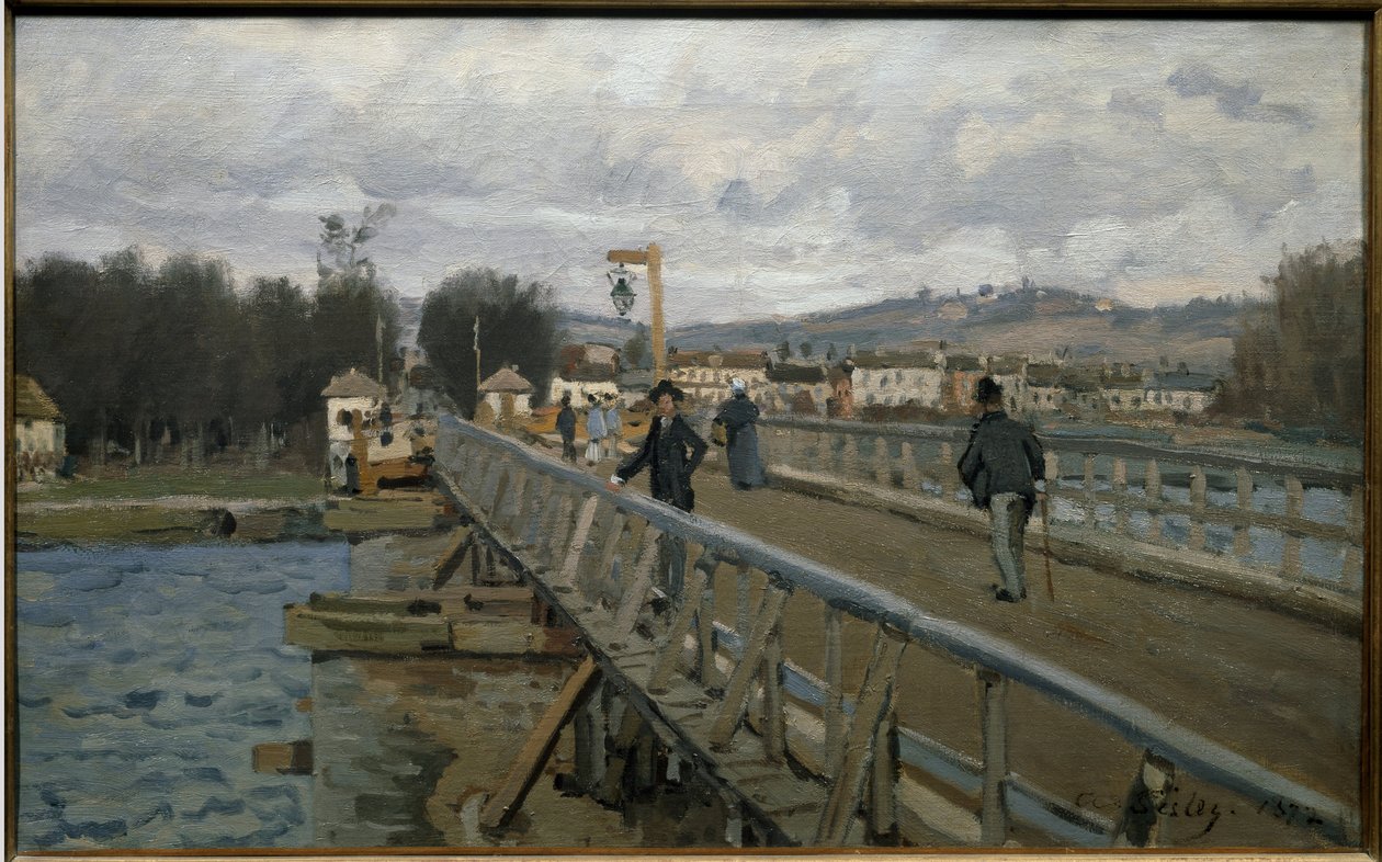 Lávka Argenteuil - olej na plátně od Alfred Sisley