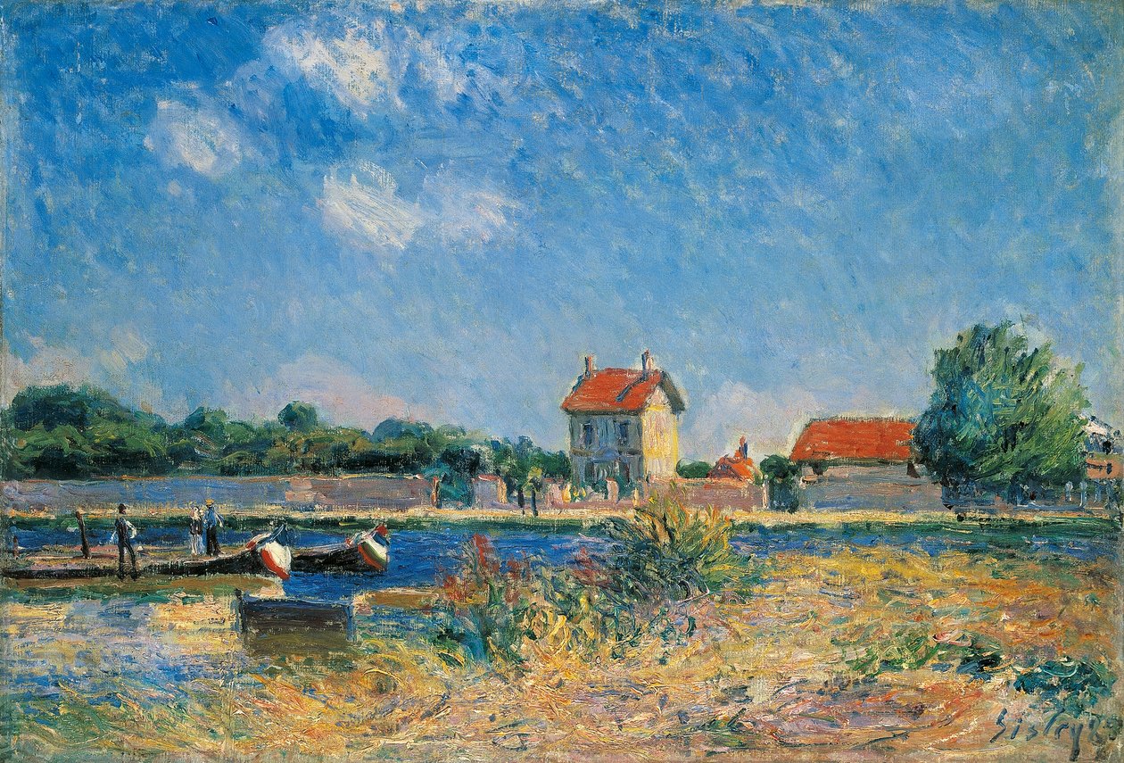 Břehy Canal du Loing v Saint-Mammes od Alfred Sisley