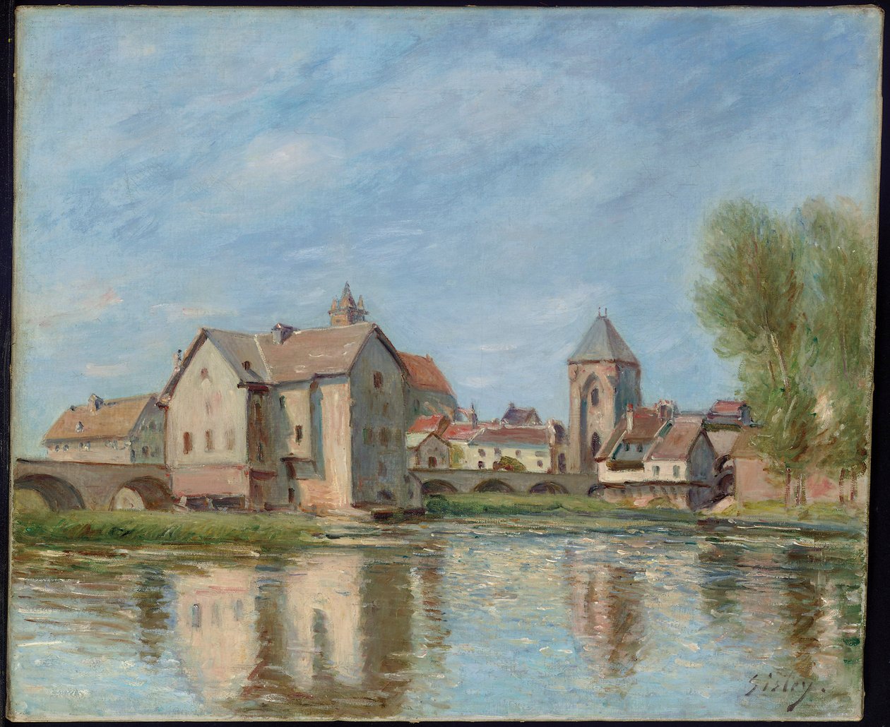 Most a mlýny Moret sur Loing, 1892 od Alfred Sisley