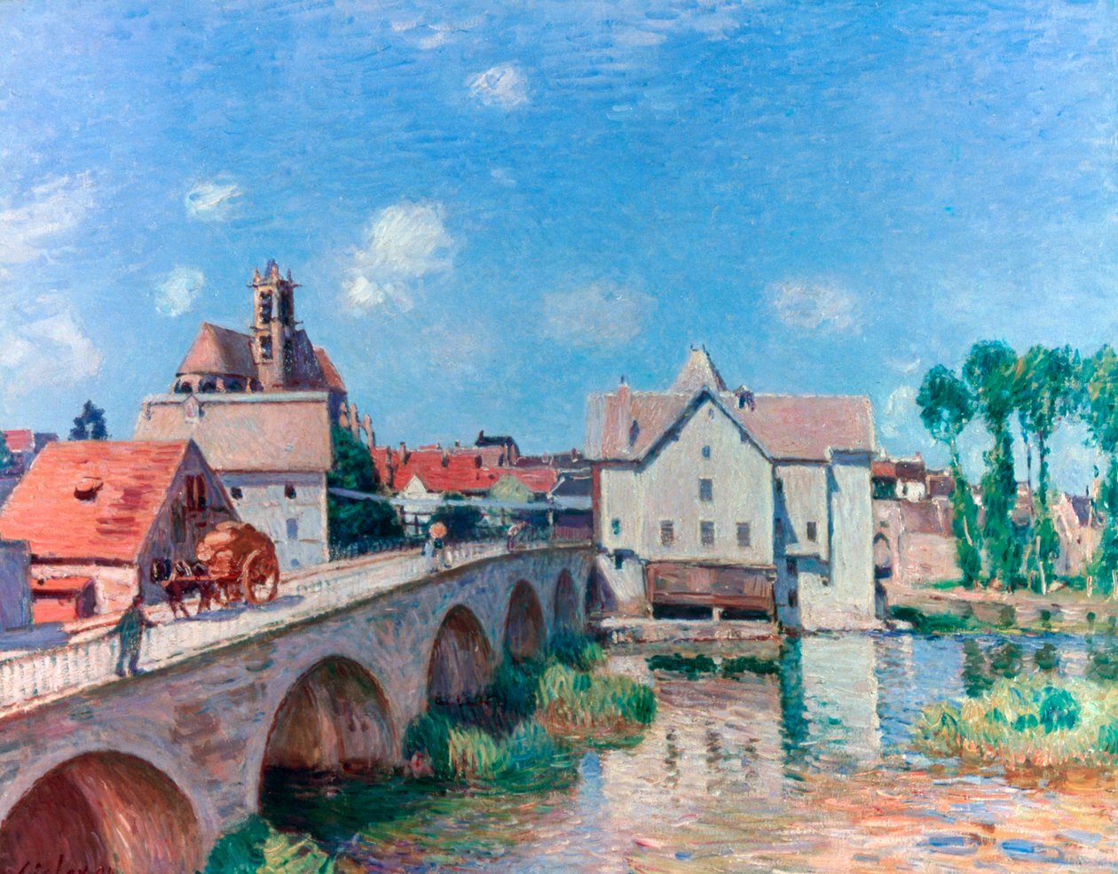 Most u Moretu, 1893 od Alfred Sisley