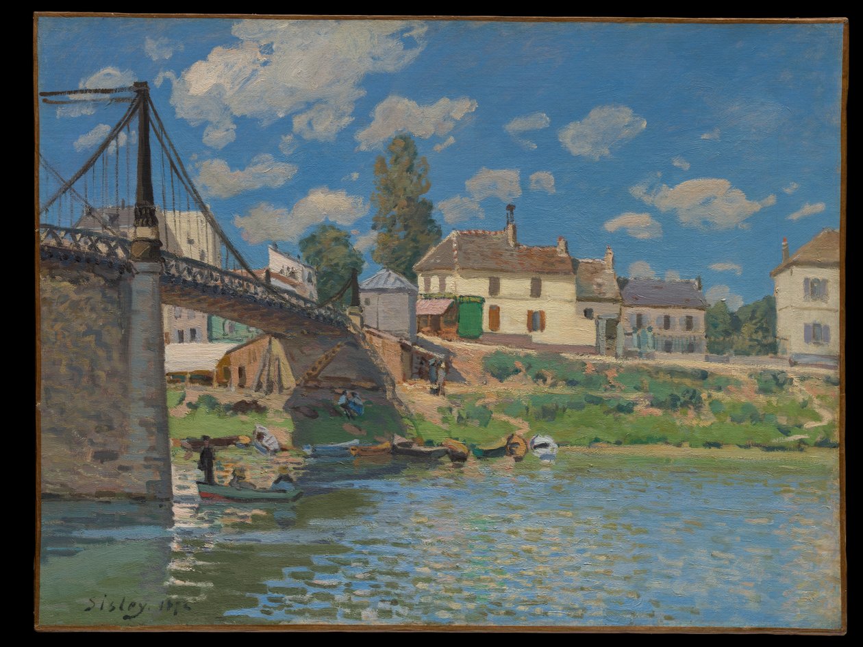 Most ve Villeneuve-la-Garenne od Alfred Sisley